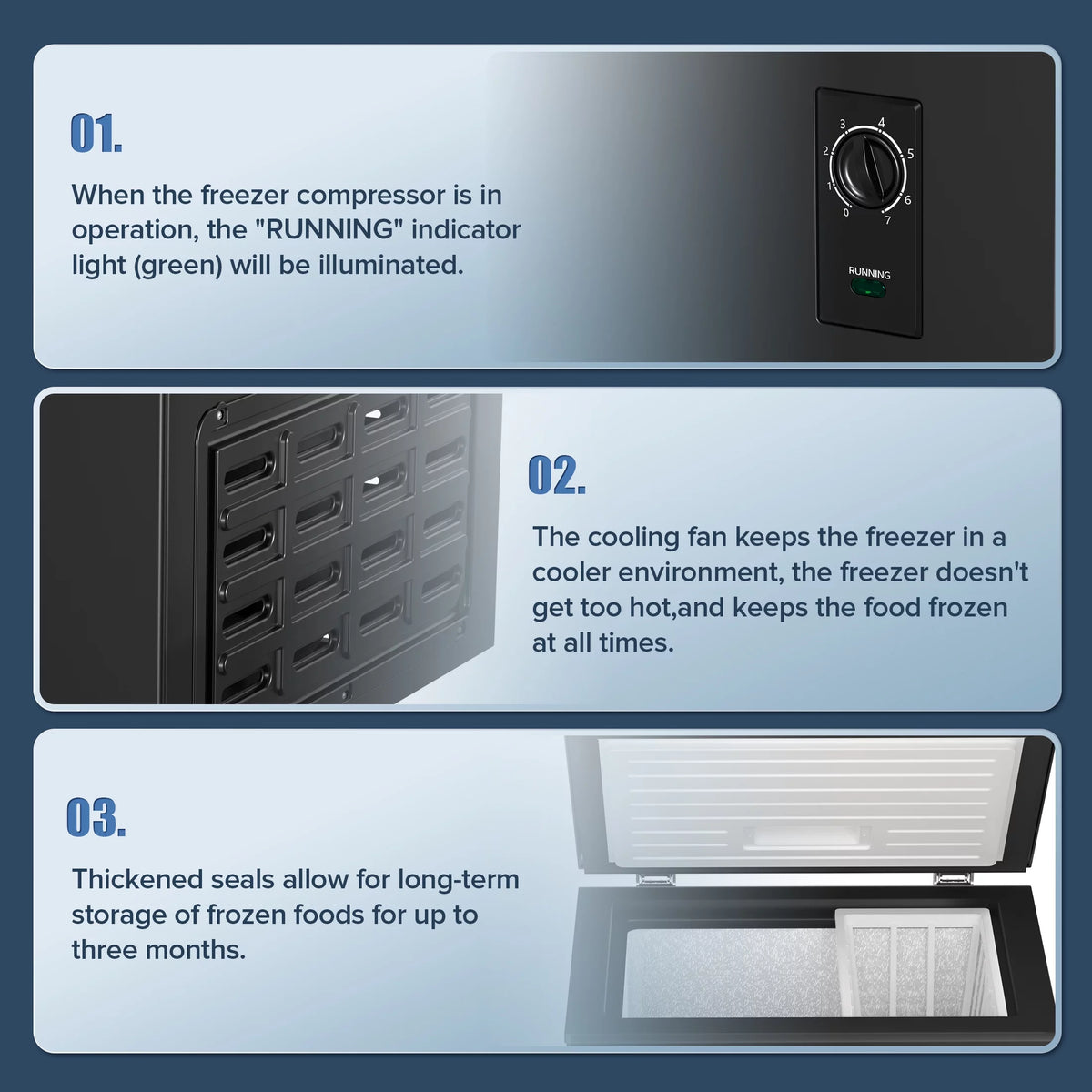 2.7 Cubic Feet White Compact Chest Freezer W91814