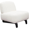 White Faux Sheepskin Padded Armless Chair K80039