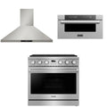 36 Gas Range, Range Hood and Microwave T184616