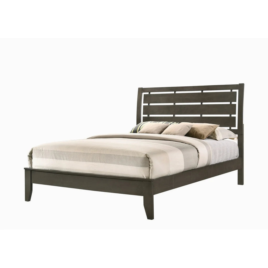 Twin Size Gray Low Platform Bed M3282