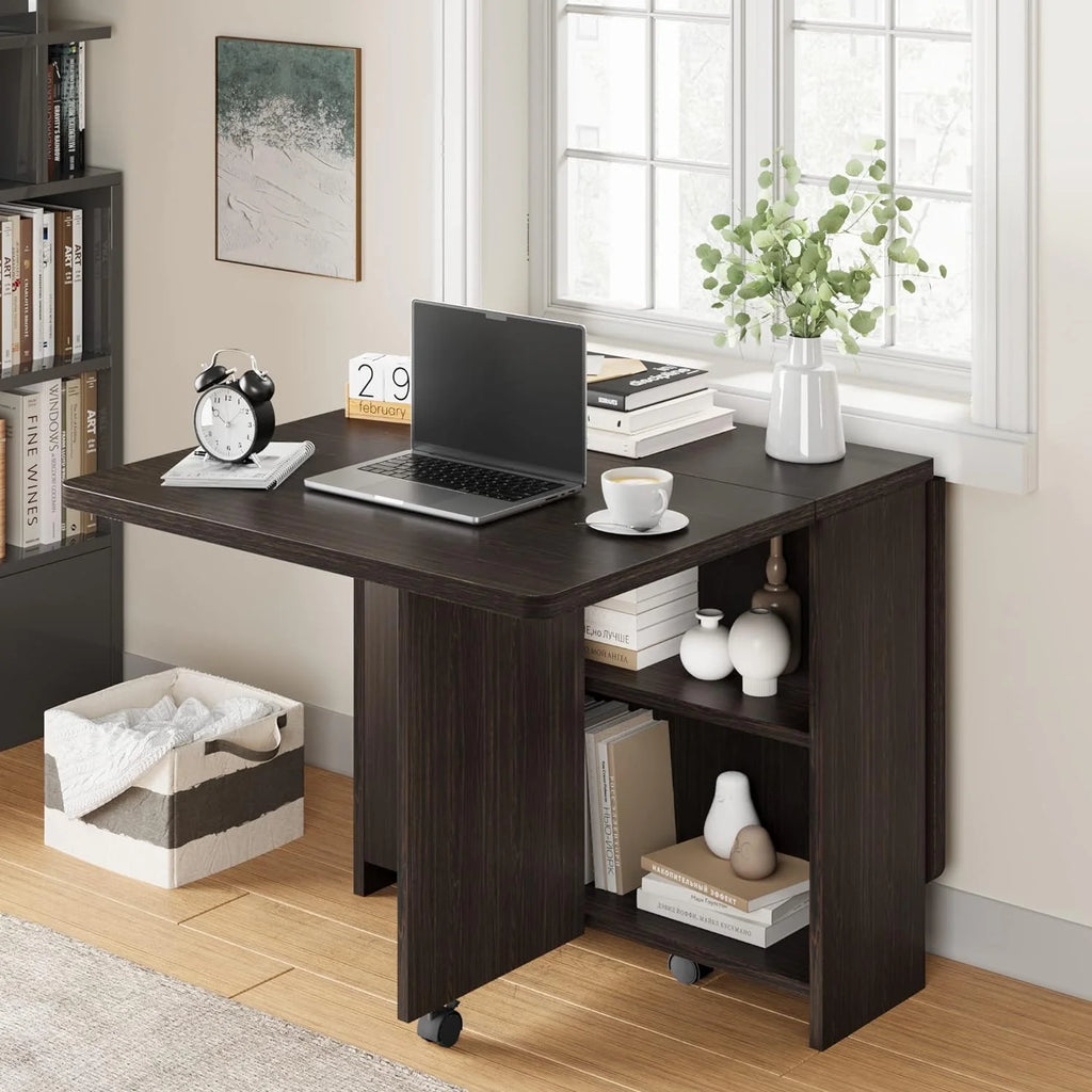 Space Saving Folding Dining Table with 2 Tier X9599
