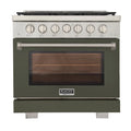 36 5.2 cu. ft. Propane Gas Range in Olive Green Z543