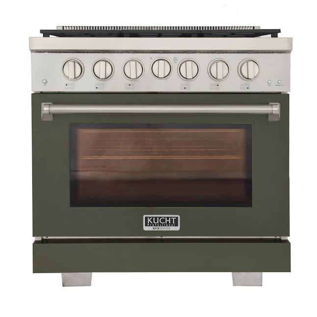 36 5.2 cu. ft. Propane Gas Range in Olive Green Z543