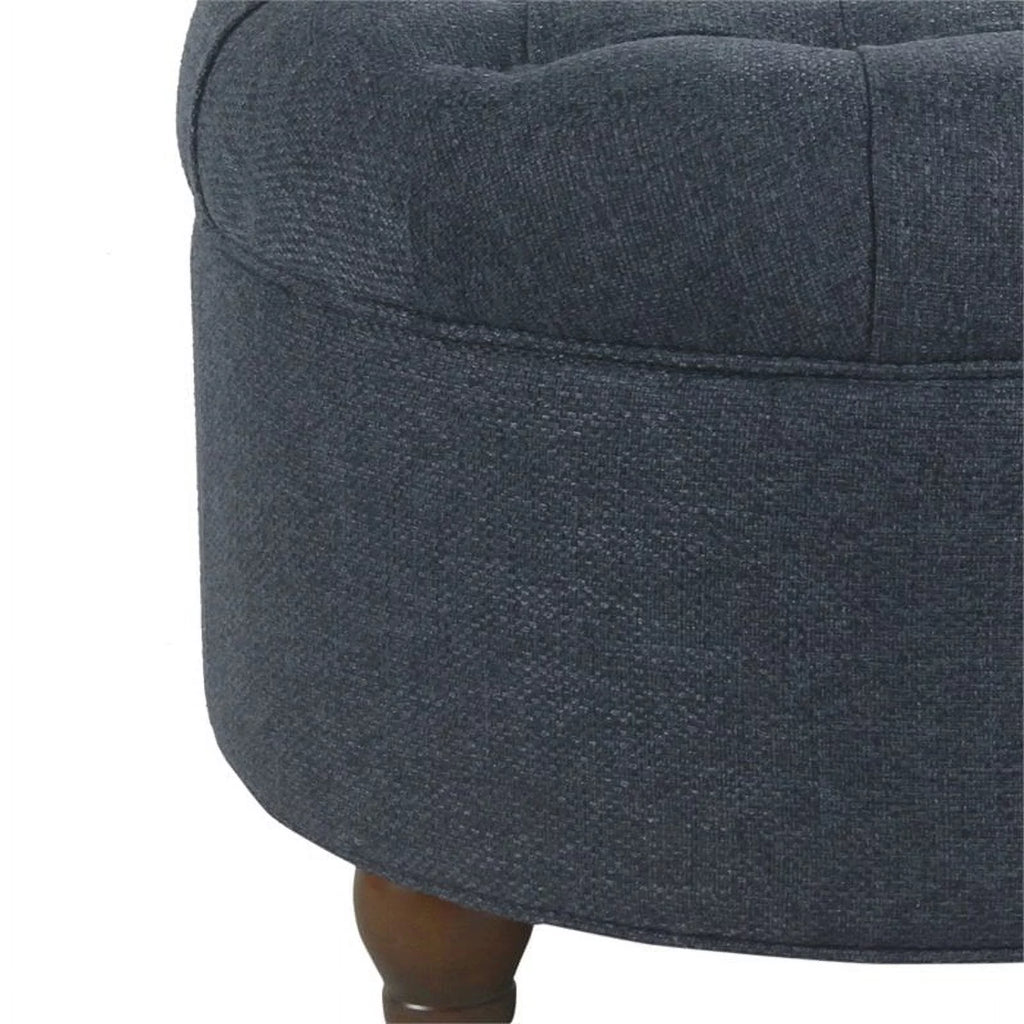 Fabric Upholstered Wooden Storage Ottoman S2428