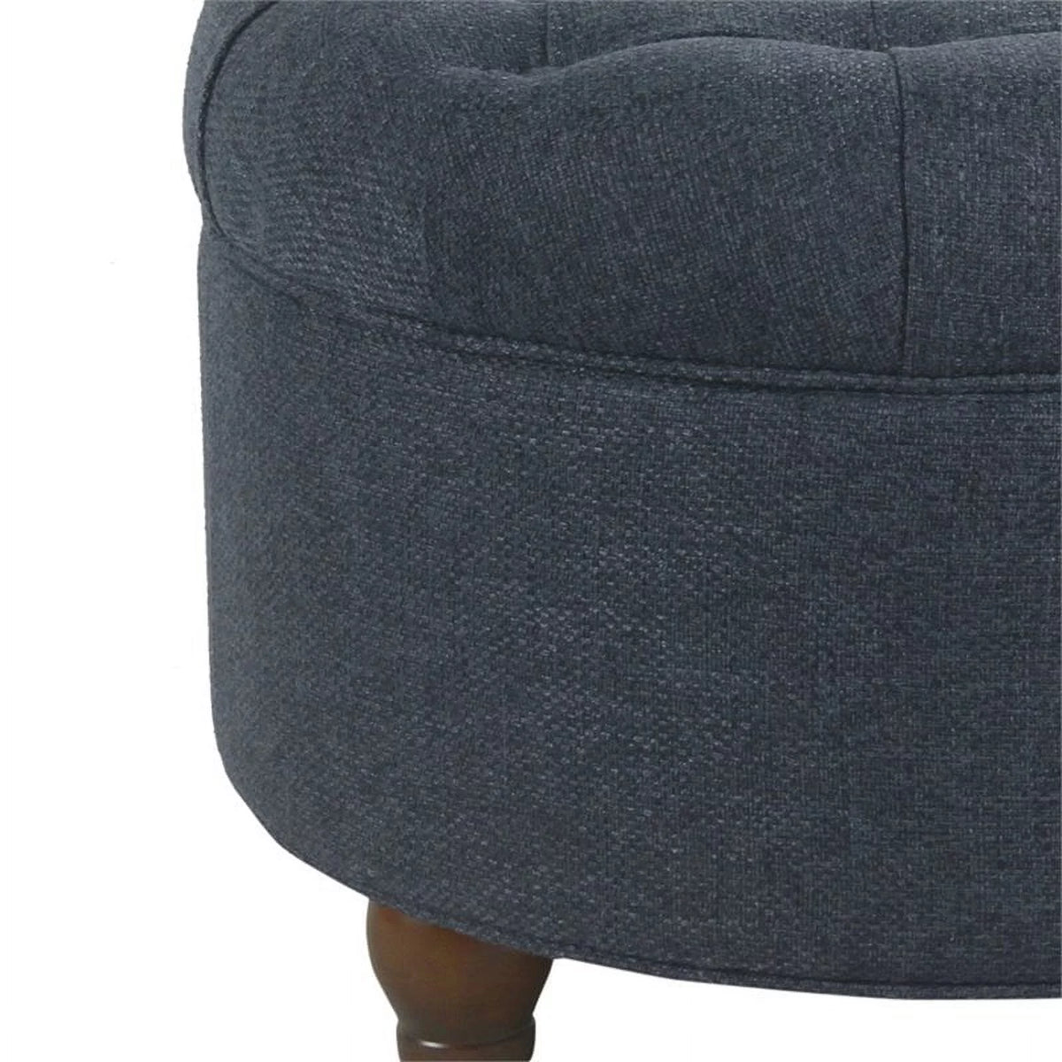 Fabric Upholstered Wooden Storage Ottoman S2428