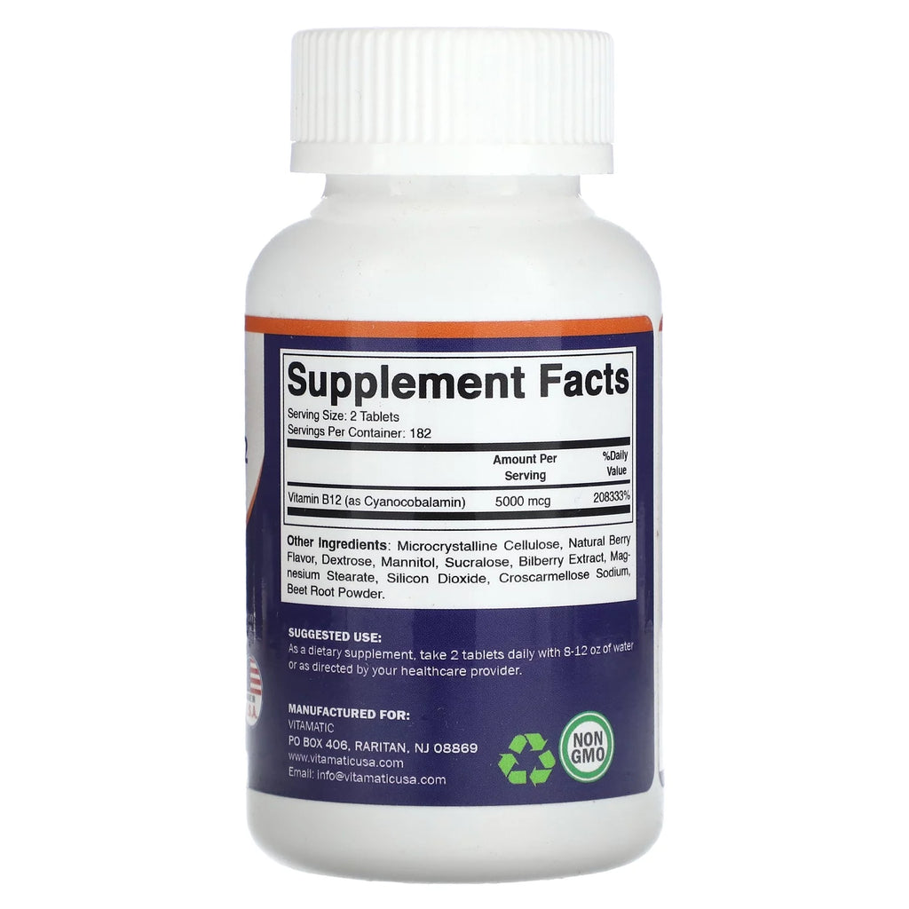 Vitamin B12 5,000 mcg Fast Dissolve Tablets E4923