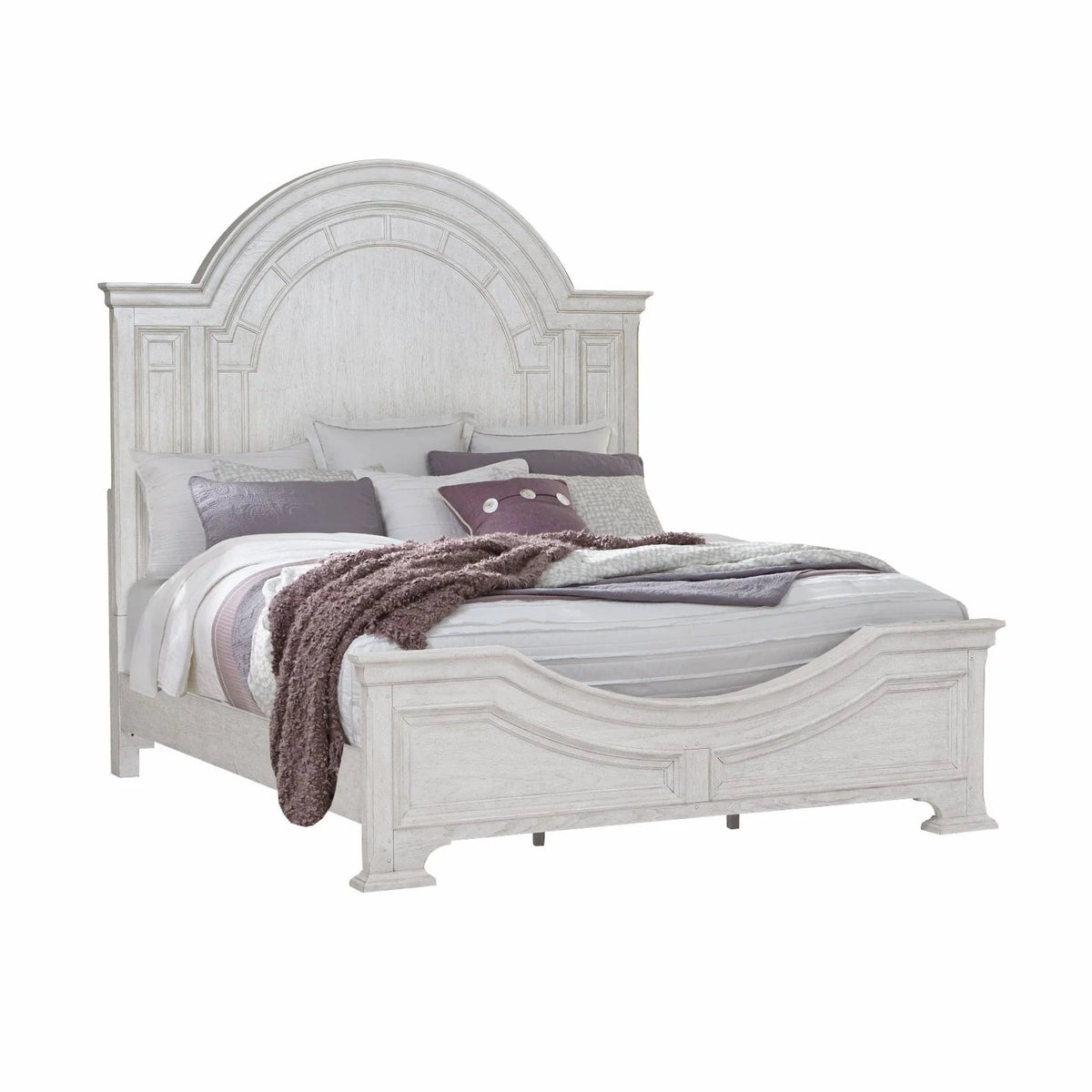 Queen Wood Panel Bed I836