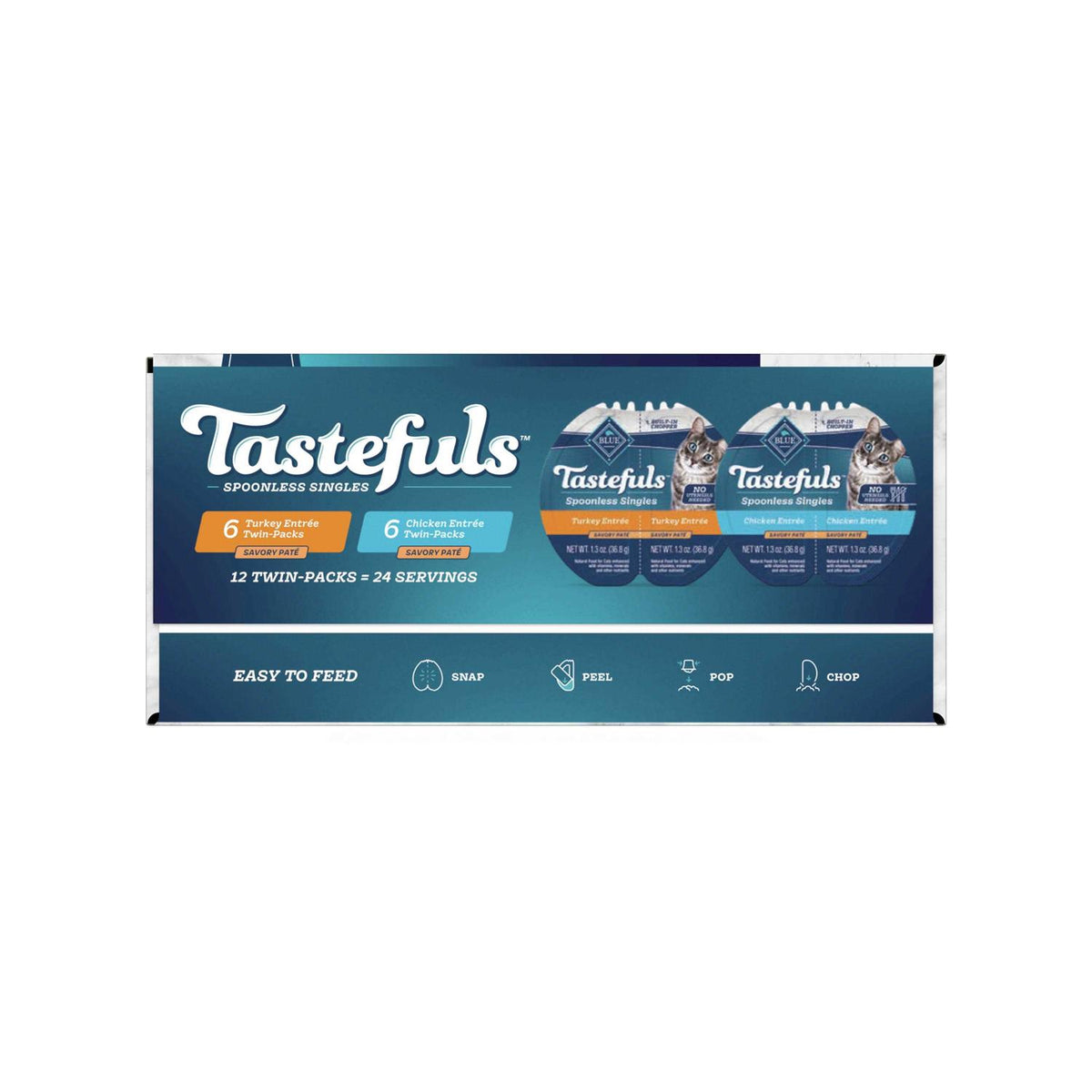 Chicken and Turkey Pate Wet Adult Cat Food Variety Pack M72034