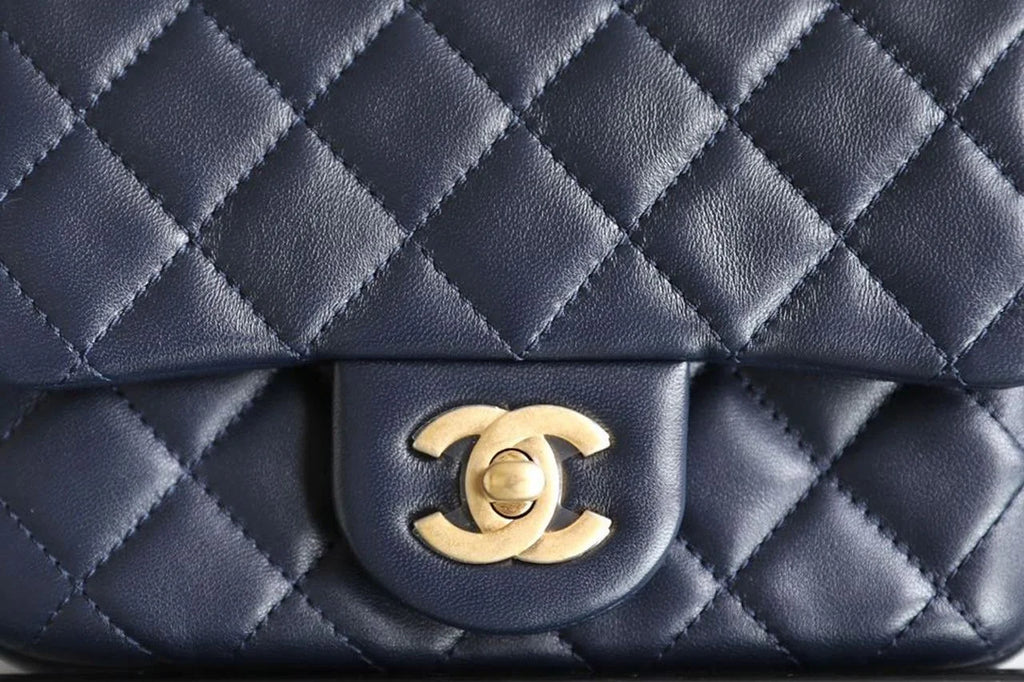 Navy Blue Mini Flap Bag J588