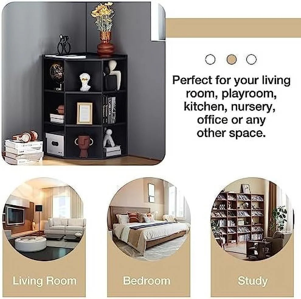 Wooden Corner Cabinet with USB and Outlets Y8282