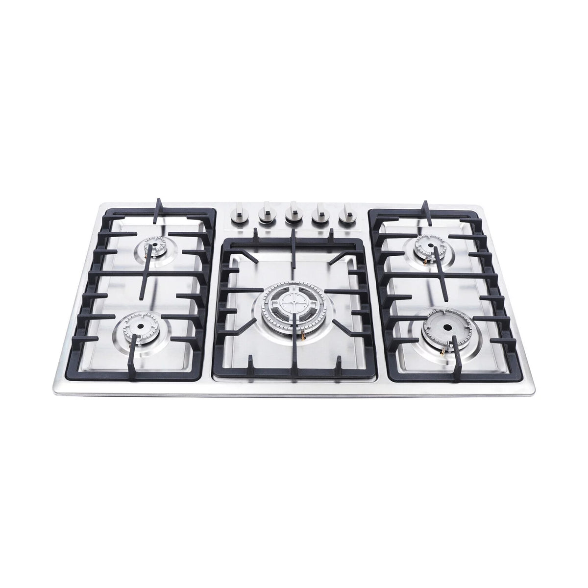 34 Gas Stove Cooktop with 5 Burners Stainless Steel B785608