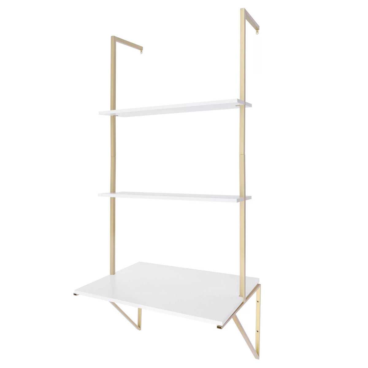 Wall-mounted 3 Tier White Ladder Desk L847