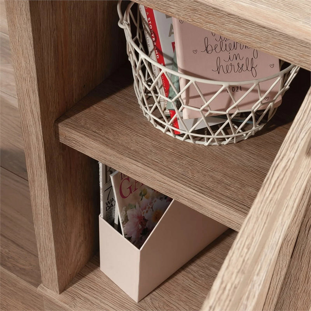 Contemporary Brushed Oak Finish L-Desk K37197