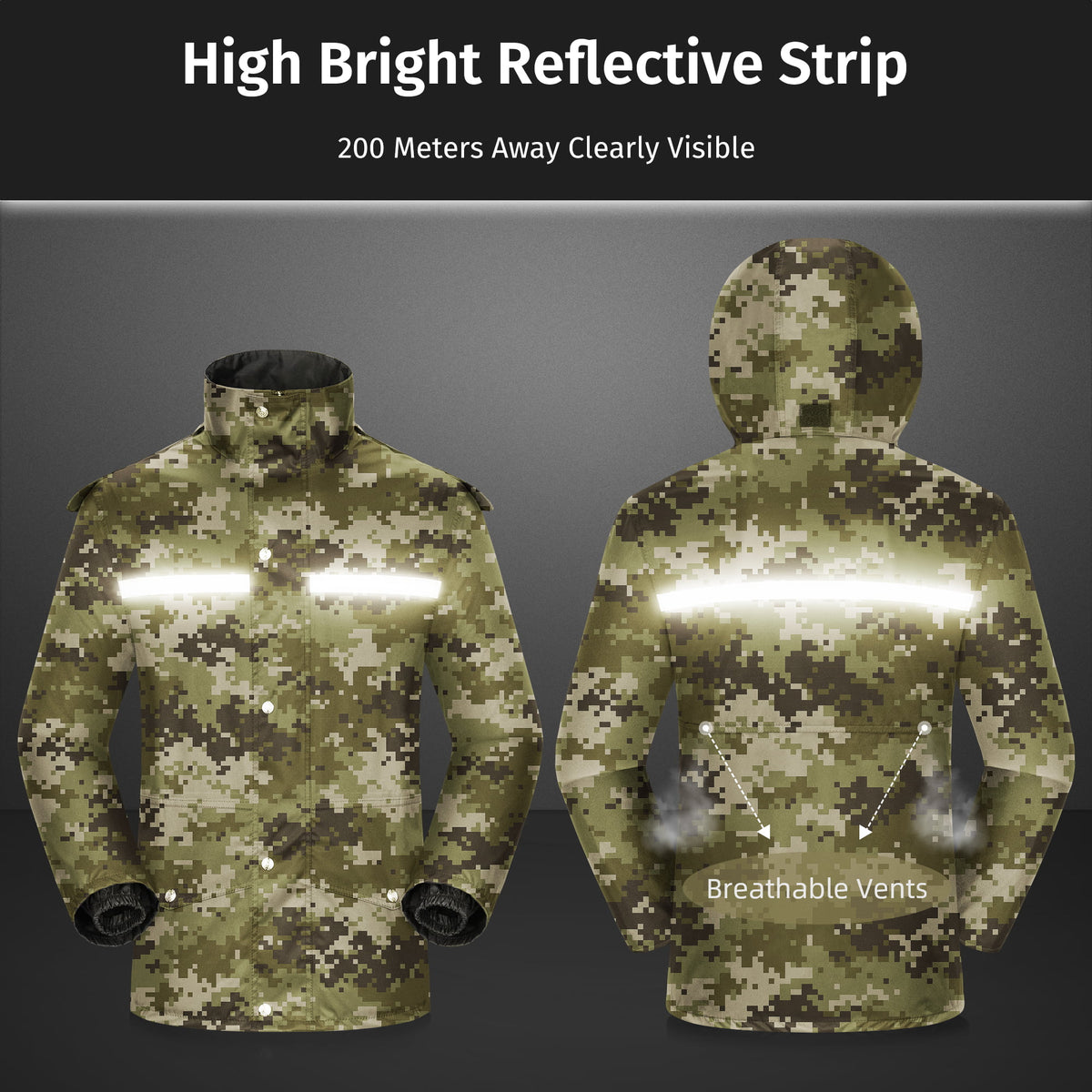 Waterproof Breathable Rain Suit Jacket & Trouser Q61755