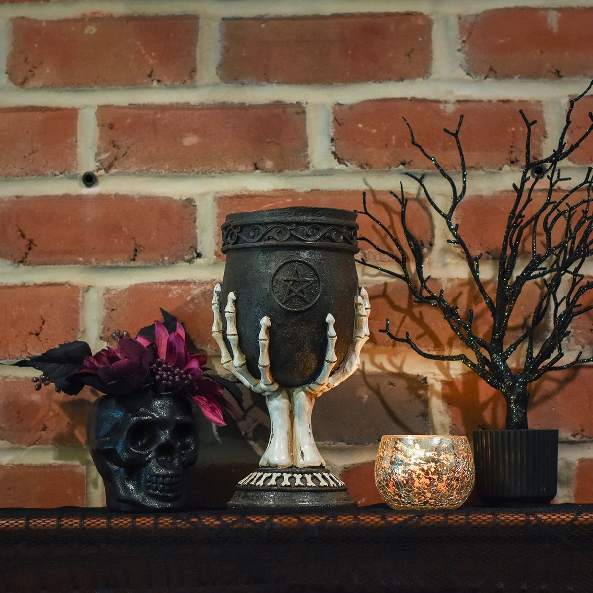 Skeleton Hands Chalice Cup Wine Goblet W95580
