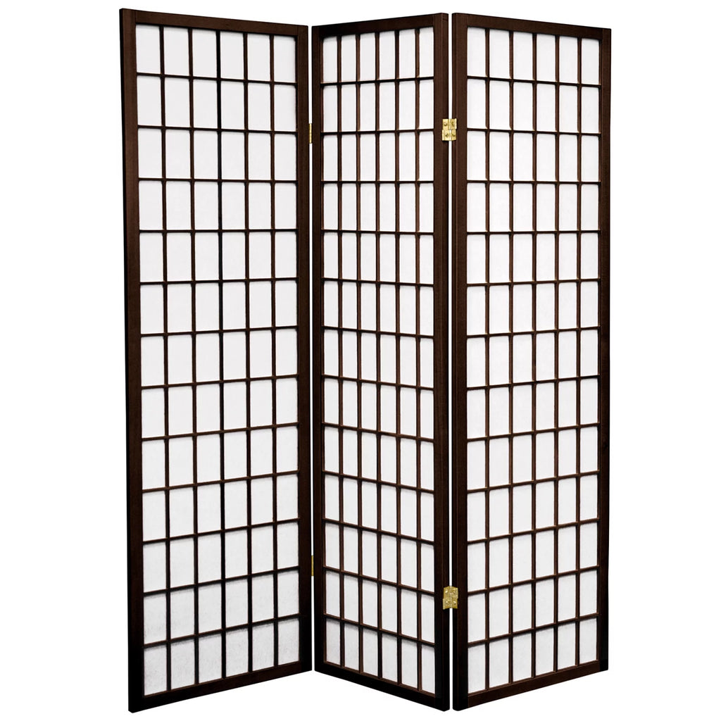 5 ft. Tall 3 Panel Walnut Shoji Screen W33038