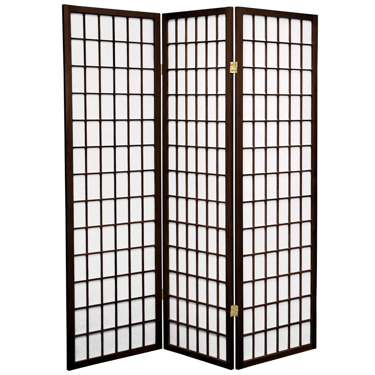 5 ft. Tall 3 Panel Walnut Shoji Screen W33038