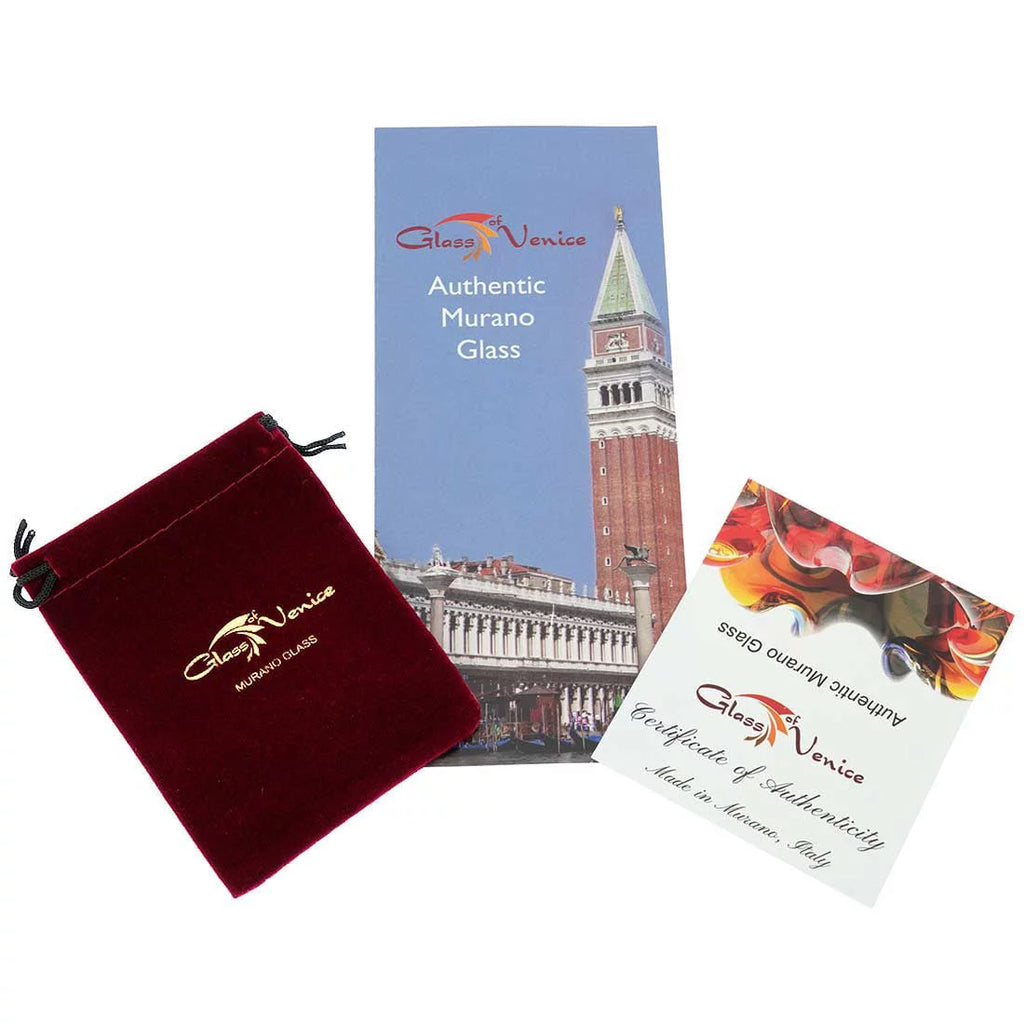 Murano Glass Earrings Ruby Red S7661