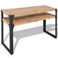 Acacia Wood Console Table with Storage Shelf Steel Legs Y27914