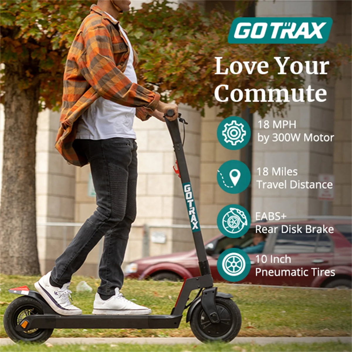 300W 10 Tires Foldable Electric Scooter T588680