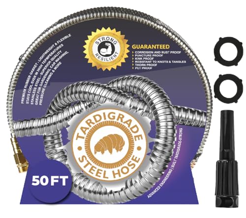 50 FT Stainless Steel Metal Garden Hose T8252