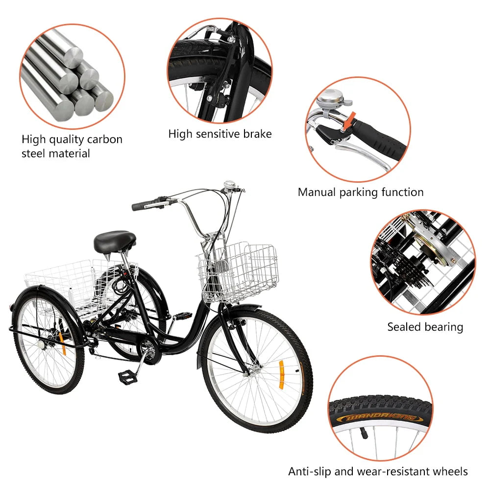 24" 7 Speed Adult Tricycle R9184