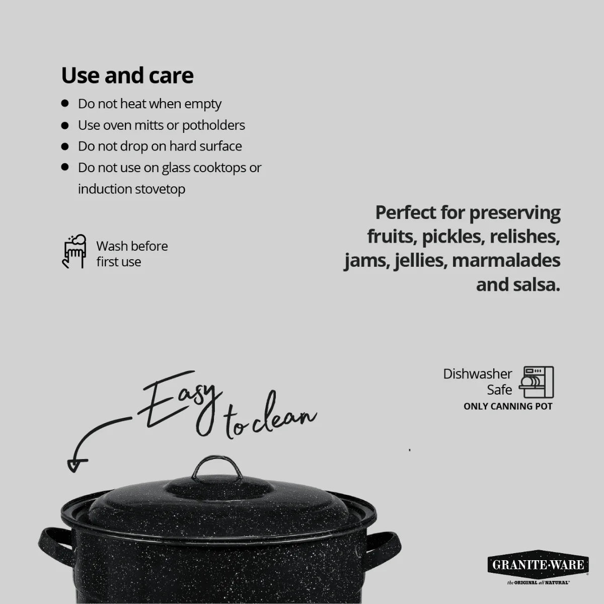 21.5-Quart Water Bath Canner with Jar Rack W568169