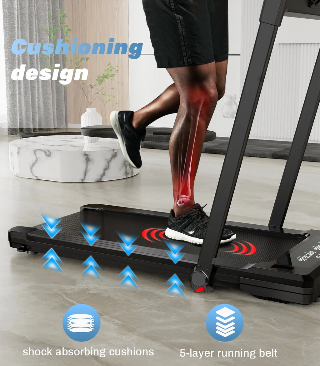 Folding Treadmill 265 lbs Capacity Black U507