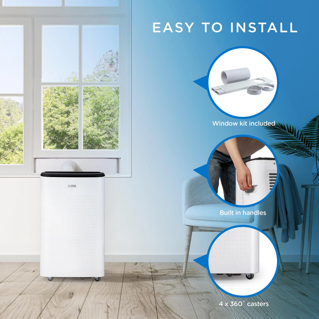 Portable Air Conditioner Dehumidifier Fan 6,350 BTU Light Blue M99143