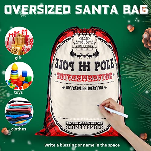 6 Pcs Large Polyester Drawstring Gift Bag B794