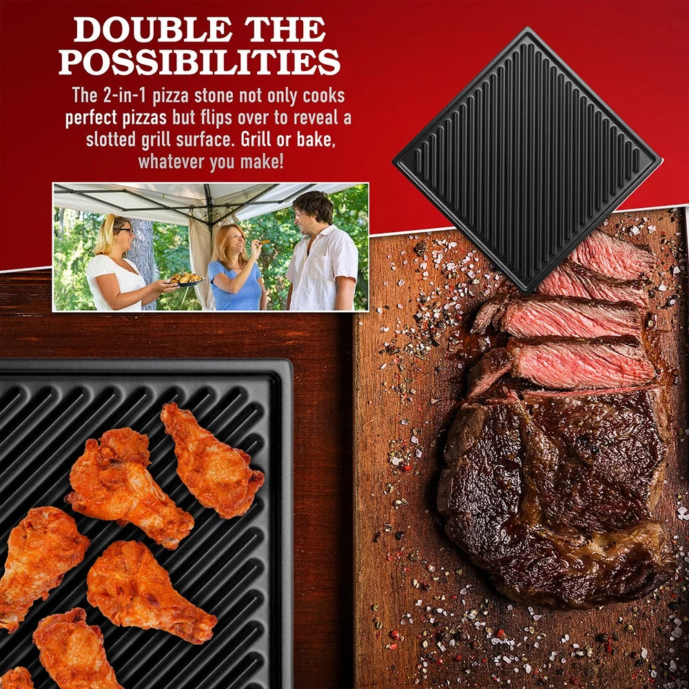 Electric Pizza Oven with 12-Inch Ceramic Stone and Grill I9244