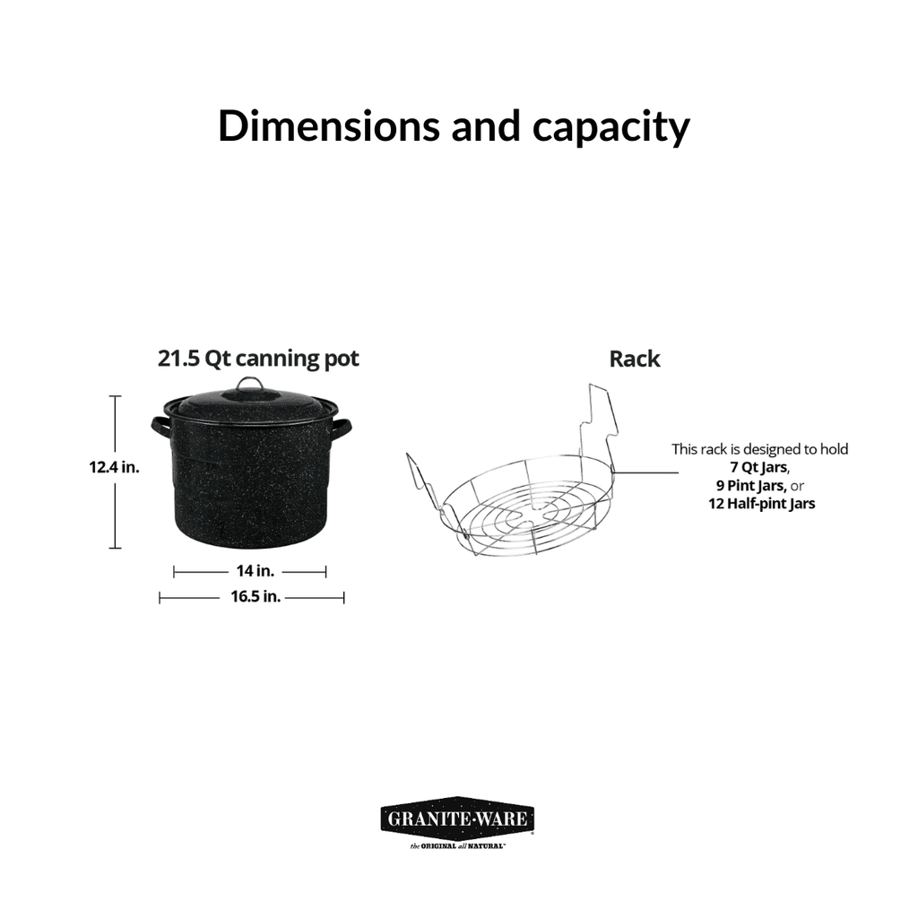 21.5-Quart Water Bath Canner with Jar Rack W568169