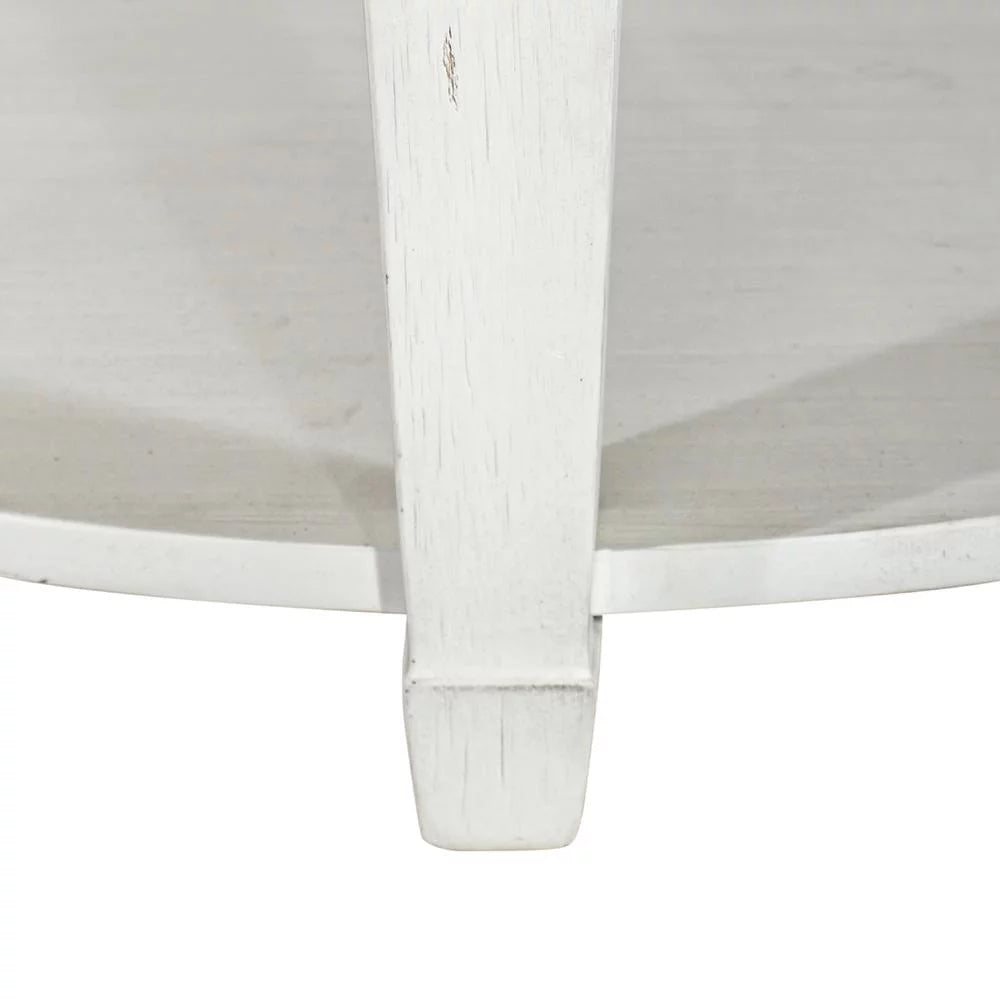 Round Cocktail Table Cottage White D414565