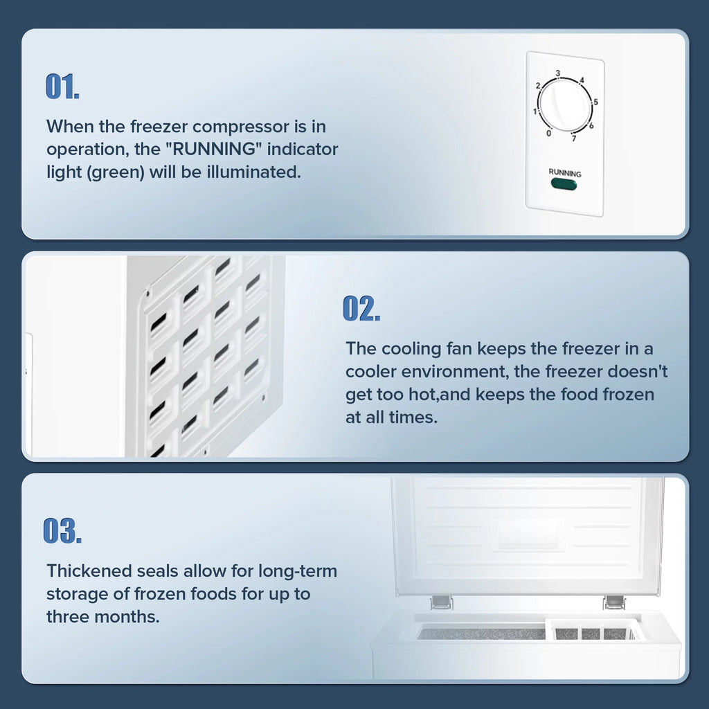 2.7 Cubic Feet White Compact Chest Freezer W91814