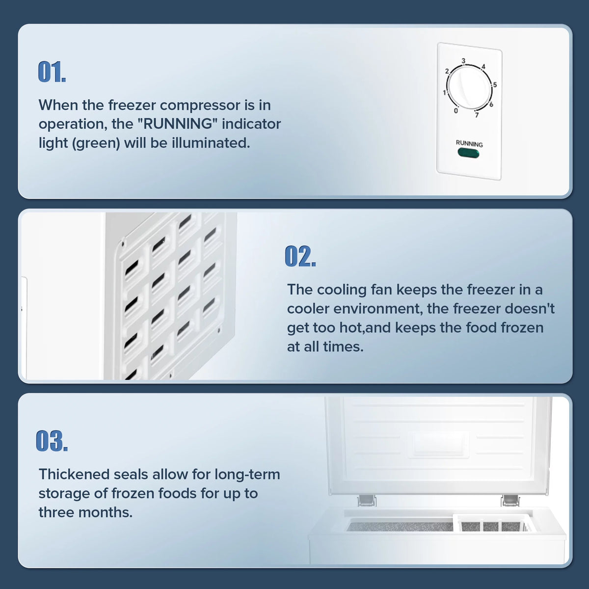 2.7 Cubic Feet White Compact Chest Freezer W91814