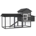 Wooden Chicken Coop with Run Nesting Box D702961