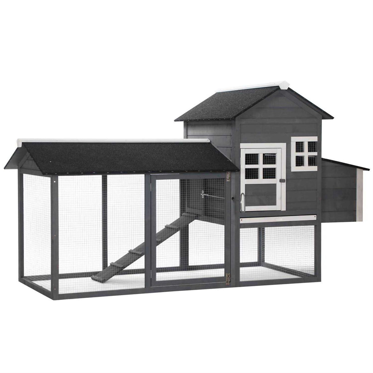 Wooden Chicken Coop with Run Nesting Box D702961