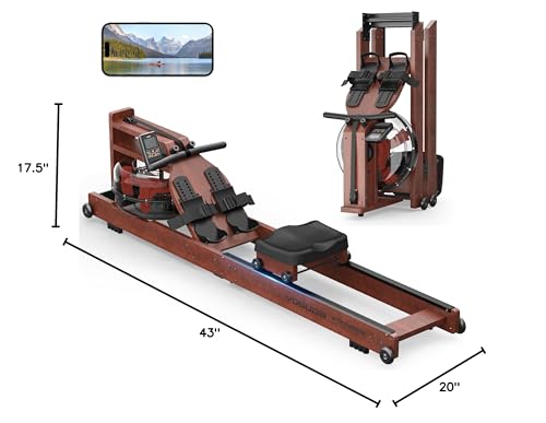 Foldable Water Rowing Machine 400LBS Weight Capacity with Monitor F3911