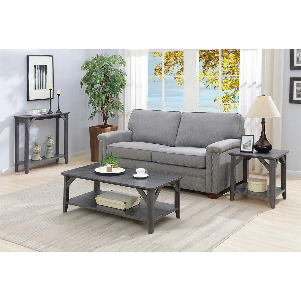 Gray Wood Coffee Table N97059