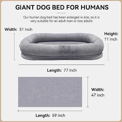 Large Dog Bed with Raised Cushioned Rim Y890587