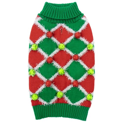Dog Christmas Sweater Turtleneck Glitter L721134